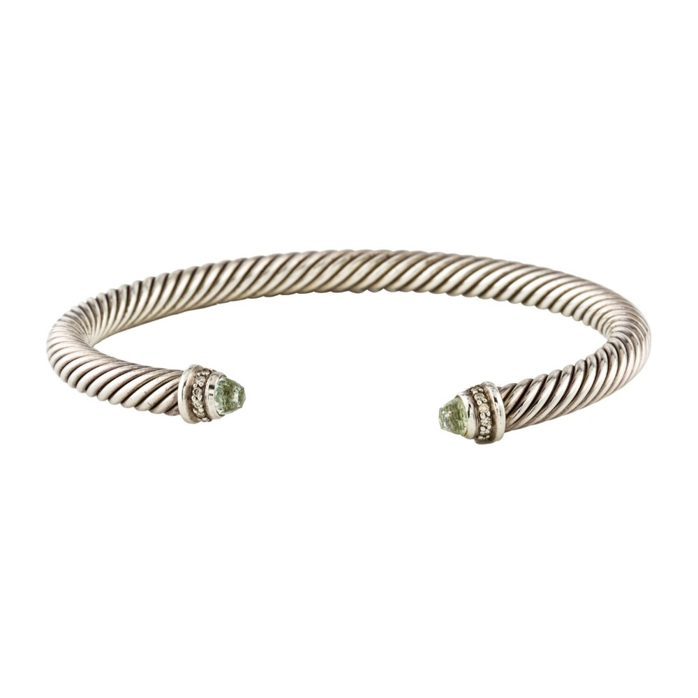 David Yurman Prasiolite and Diamond Cable Bracelet